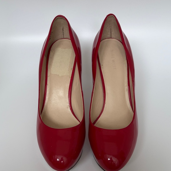 Nine West Red Platform Heels - Picture 2 of 10